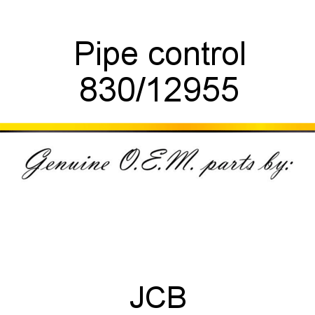 Pipe, control 830/12955