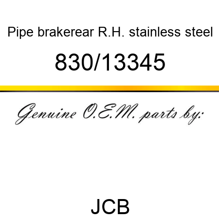 Pipe, brake,rear R.H., stainless steel 830/13345