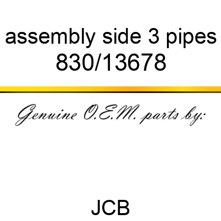 assembly, side, 3 pipes 830/13678