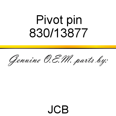 Pivot, pin 830/13877