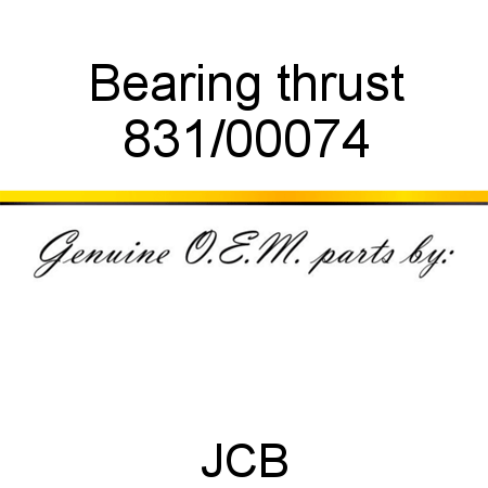 Bearing, thrust 831/00074