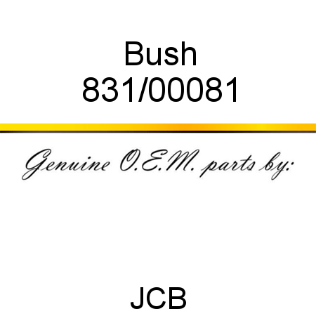 Bush 831/00081