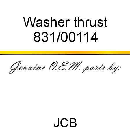Washer, thrust 831/00114