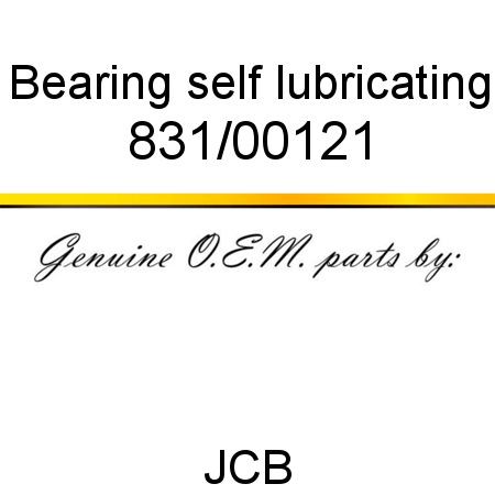 Bearing, self lubricating 831/00121