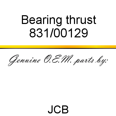 Bearing, thrust 831/00129