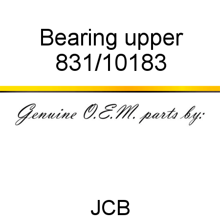 Bearing, upper 831/10183