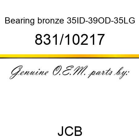 Bearing, bronze, 35ID-39OD-35LG 831/10217