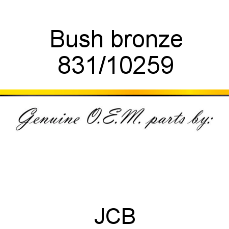 Bush, bronze 831/10259