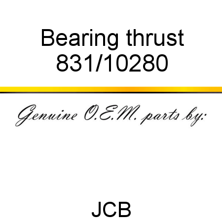 Bearing, thrust 831/10280