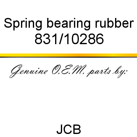 Spring, bearing, rubber 831/10286