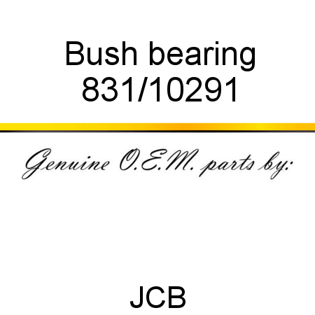Bush, bearing 831/10291