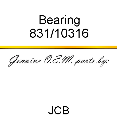 Bearing 831/10316