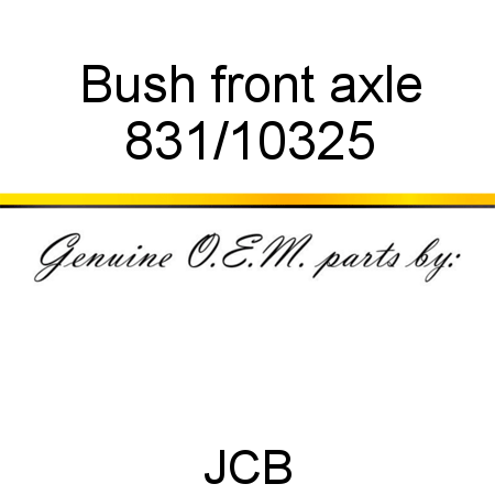 Bush, front axle 831/10325