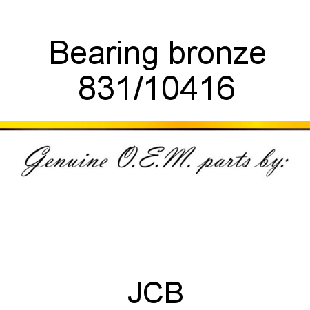 Bearing, bronze 831/10416
