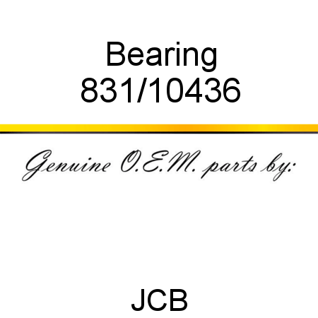 Bearing 831/10436
