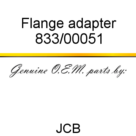 Flange, adapter 833/00051