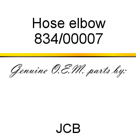 Hose, elbow 834/00007