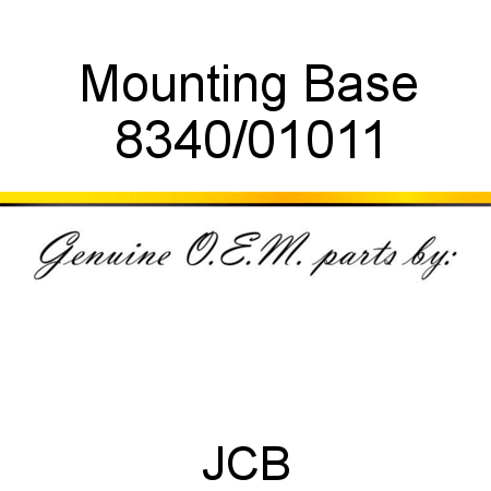 Mounting, Base 8340/01011
