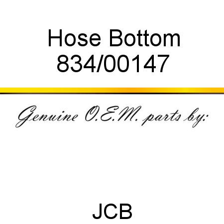 Hose, Bottom 834/00147