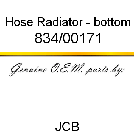 Hose, Radiator - bottom 834/00171
