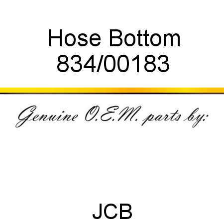 Hose, Bottom 834/00183