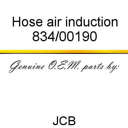 Hose, air induction 834/00190