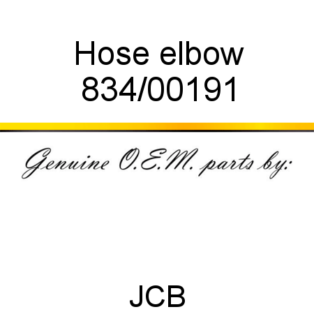 Hose, elbow 834/00191