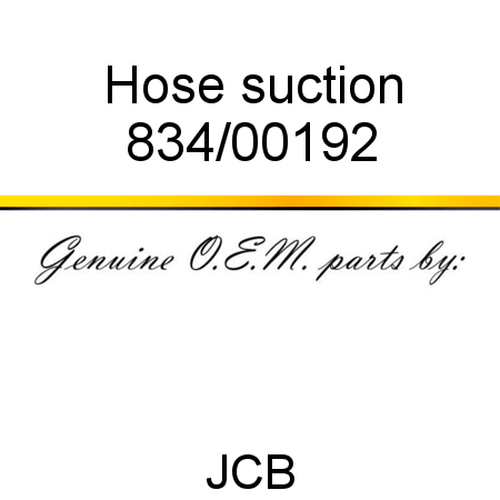 Hose, suction 834/00192