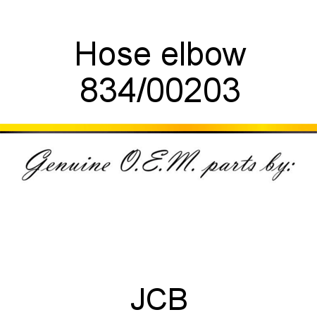 Hose, elbow 834/00203