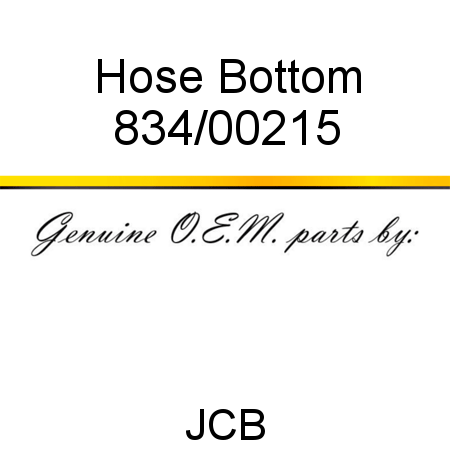 Hose, Bottom 834/00215