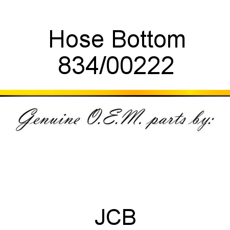 Hose, Bottom 834/00222