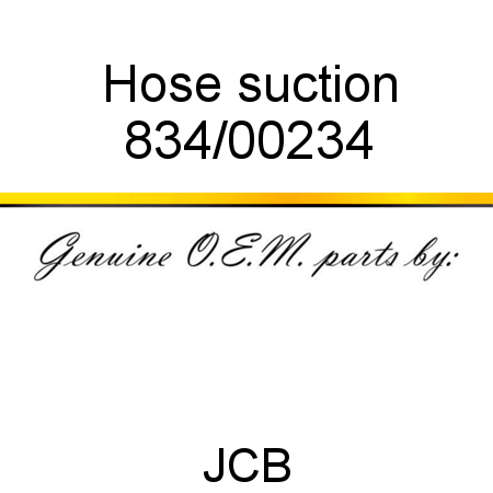 Hose, suction 834/00234