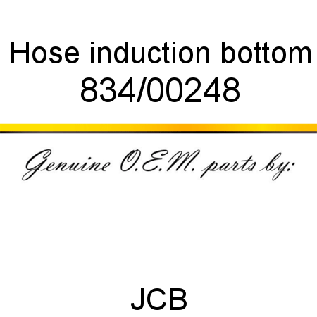 Hose, induction, bottom 834/00248