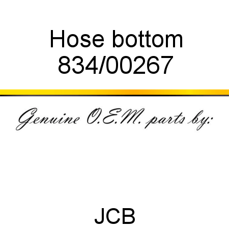 Hose, bottom 834/00267