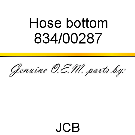 Hose, bottom 834/00287