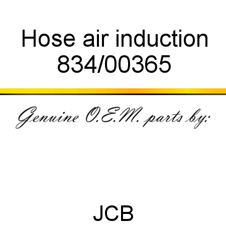 Hose, air induction 834/00365
