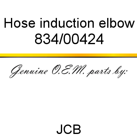 Hose, induction elbow 834/00424