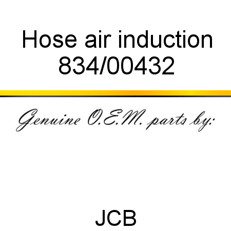 Hose, air induction 834/00432