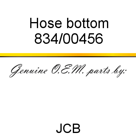 Hose, bottom 834/00456