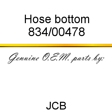 Hose, bottom 834/00478