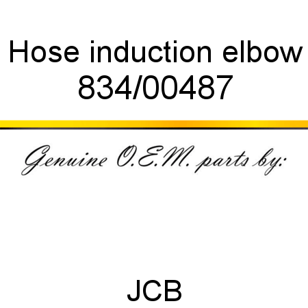 Hose, induction elbow 834/00487