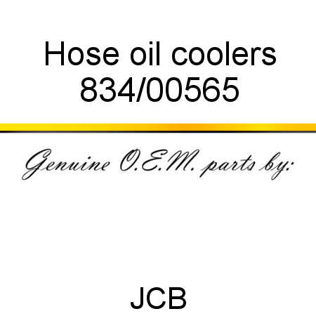 Hose, oil coolers 834/00565