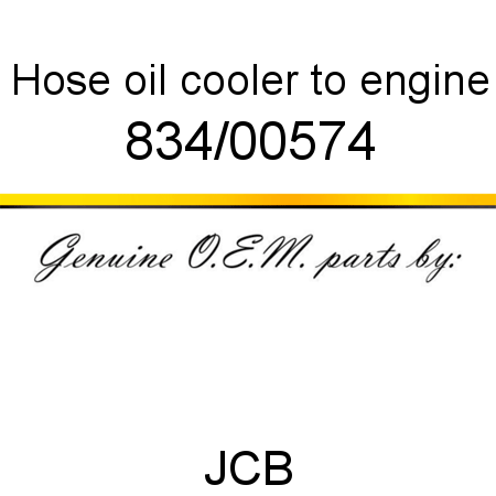 Hose, oil cooler to engine 834/00574