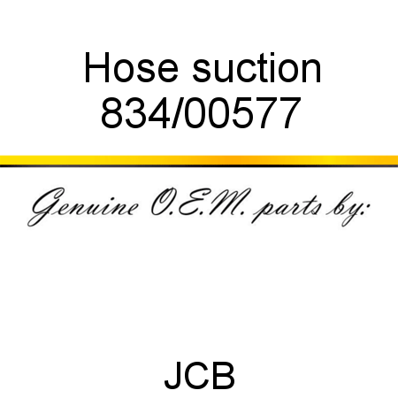 Hose, suction 834/00577