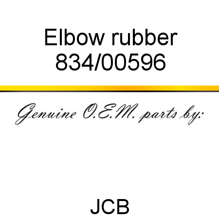 Elbow, rubber 834/00596