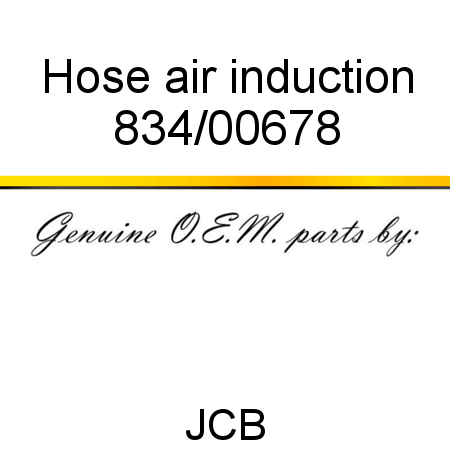 Hose, air induction 834/00678