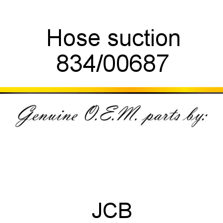 Hose, suction 834/00687