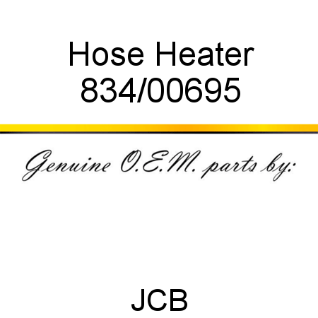 Hose, Heater 834/00695