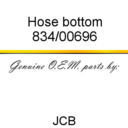 Hose, bottom 834/00696