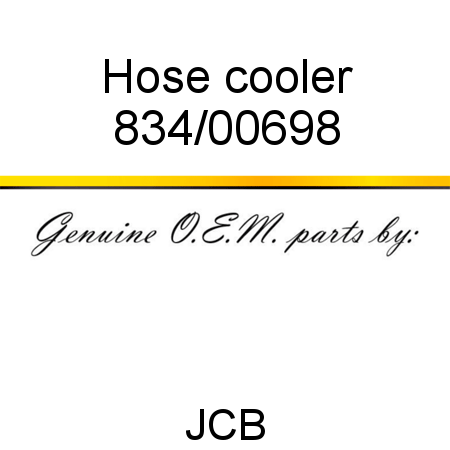Hose, cooler 834/00698